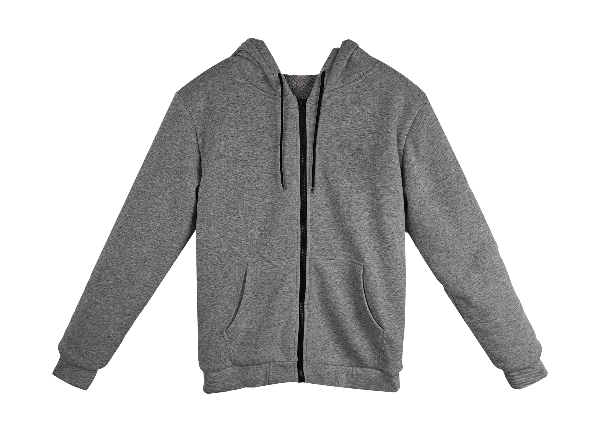 Men’s 100% Polyester Full - Zip Hoodie, Lightweight & Durable Sweatshirt with Kangaroo Pockets