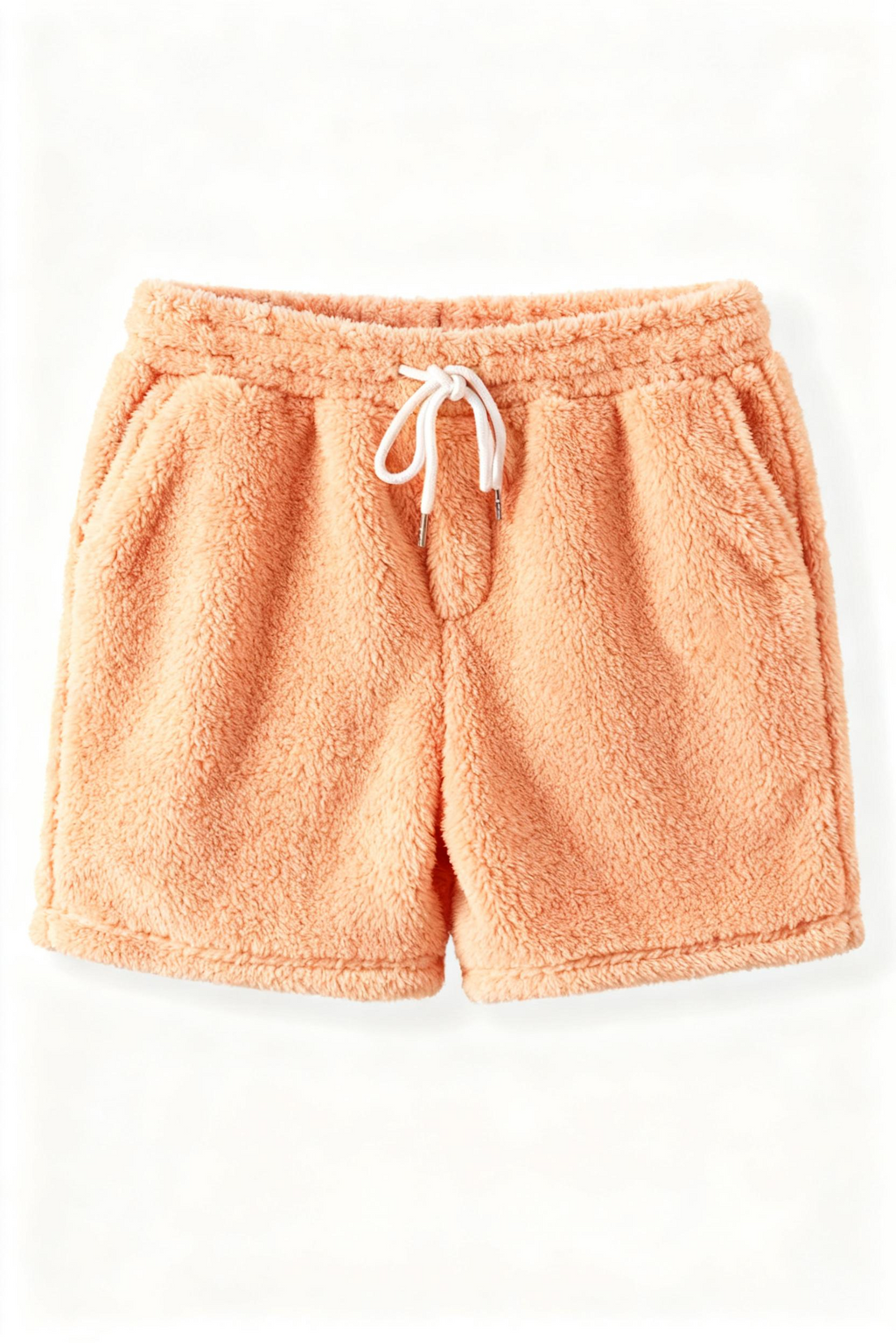 Men's Coral Fuzzy Casual Shorts - Luxe Comfort & Vibrant Style for Leisure & Daily Wear