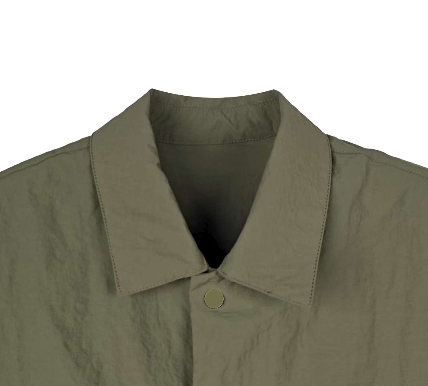 Men's Relaxed Fit 100% Nylon Utility Shirt - Short Sleeve Collared Casual Top with Multi Patch Pockets