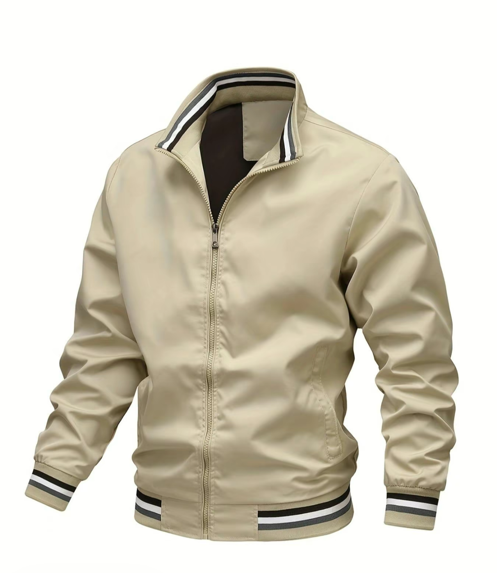 Men's Sporty Bomber Jacket: Classic Athletic Style & All-Day Comfort for Active Lifestyles