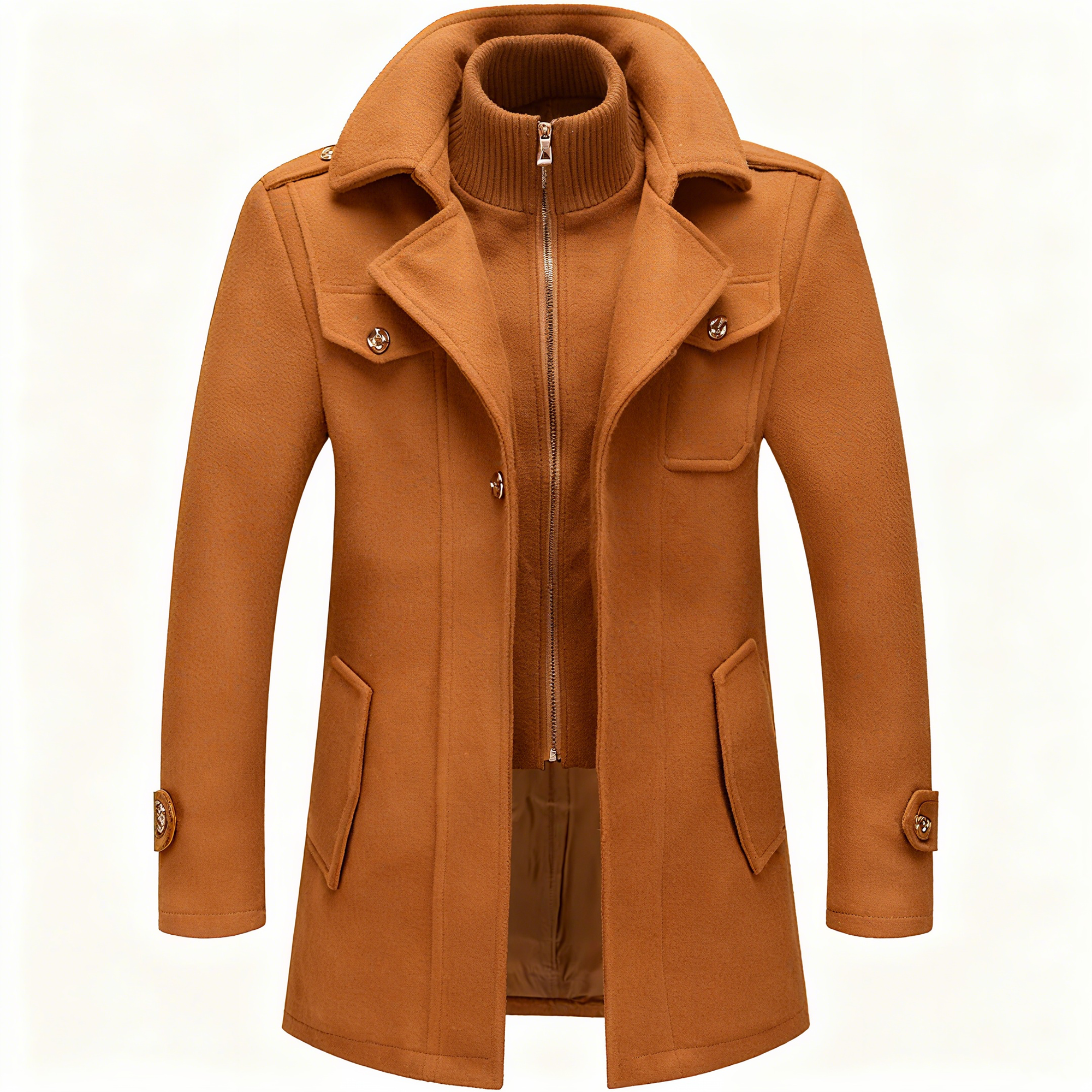 Men's Classic Wool Blend Trench Coat – Elevate Your Winter Style with Timeless Elegance & Unbeatable Warmth