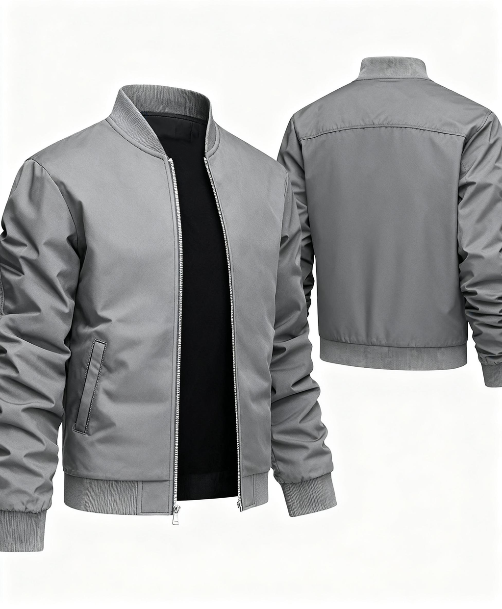 Men's Classic Bomber Jacket: Stylish, Versatile & Comfortable for Everyday Wear & Outdoor Activities