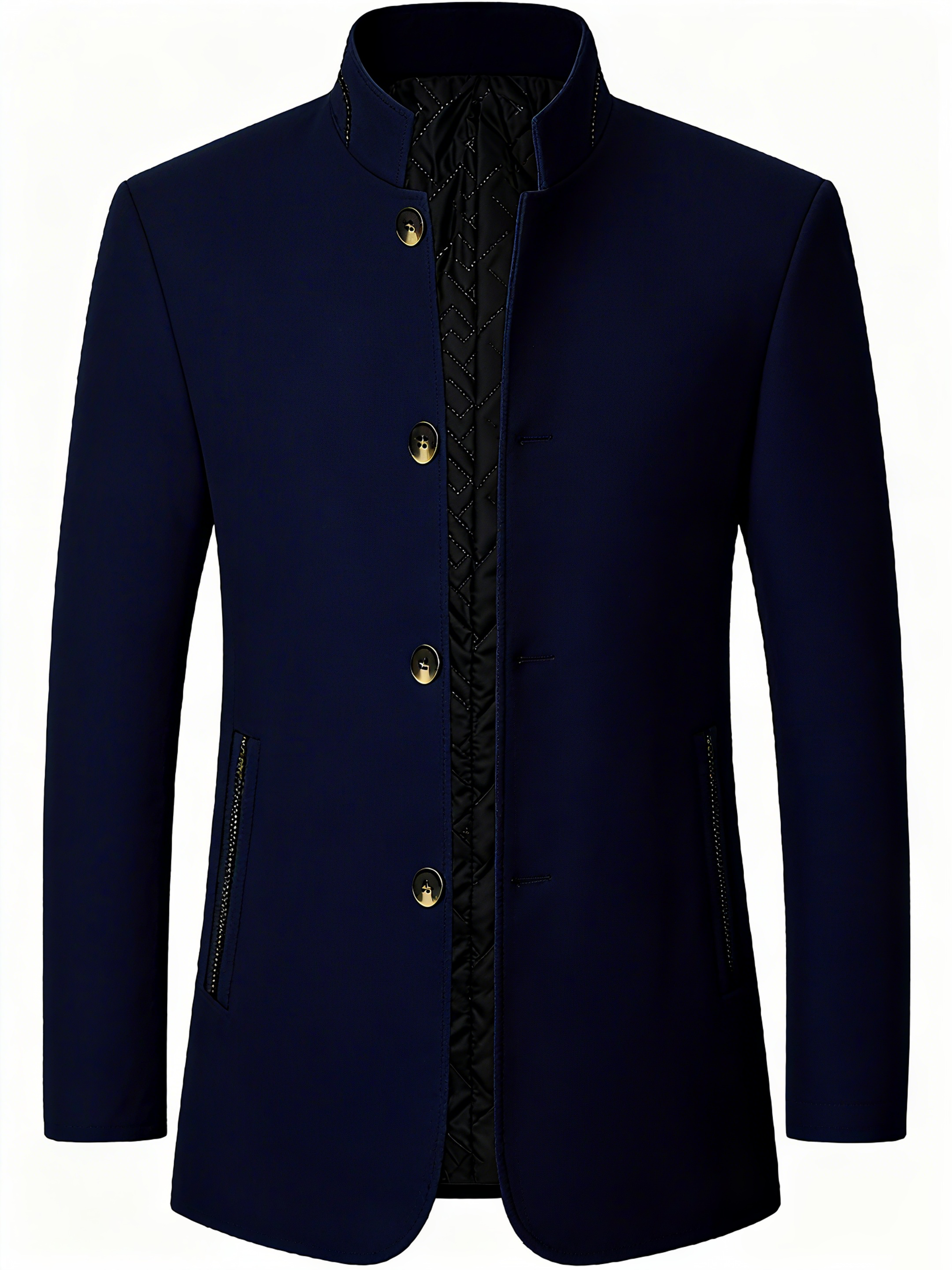 Men's Stand Collar Dress Jacket - A Perfect Blend of Classic Elegance & Modern Versatility