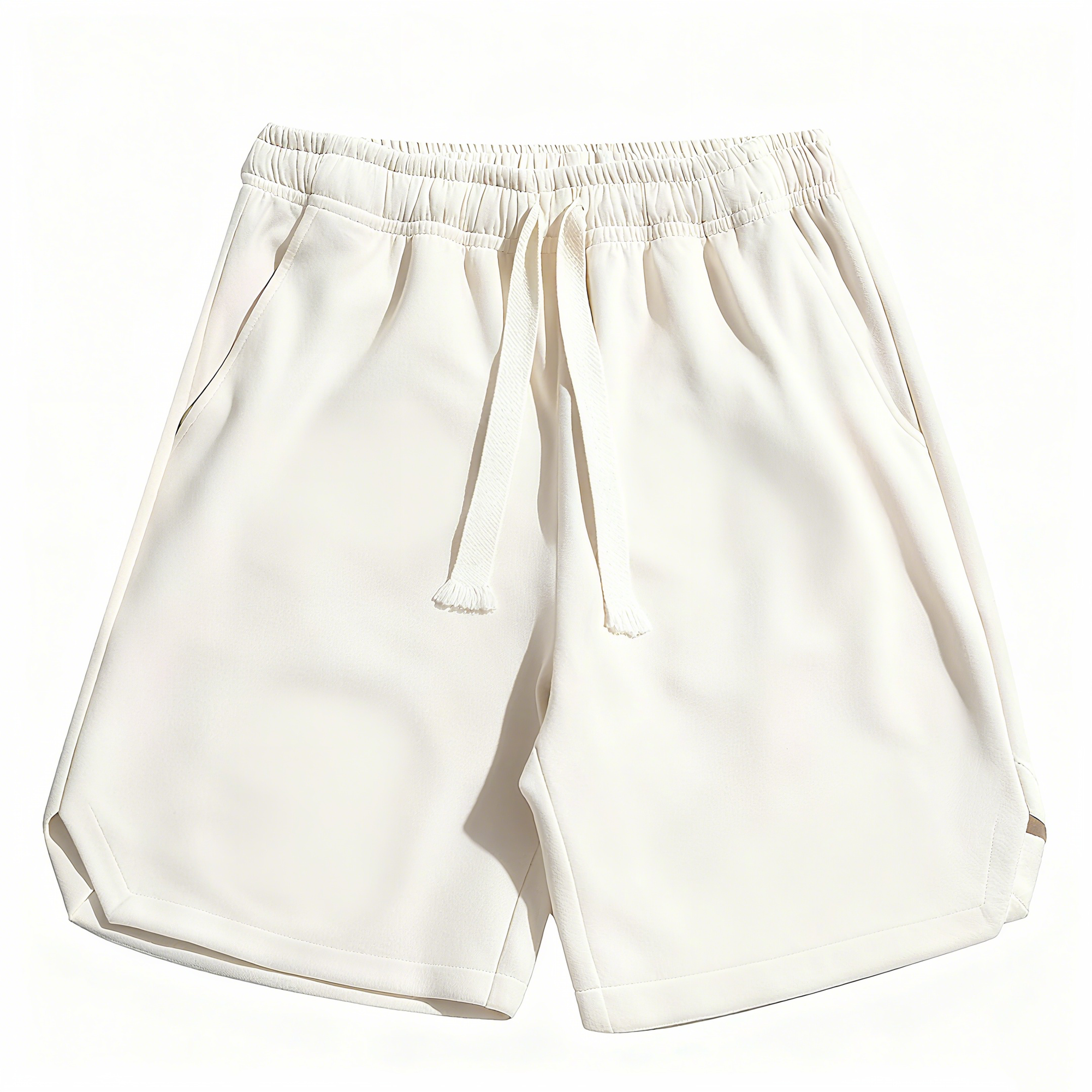 Men's Creamy White Casual Shorts: Elevate Your Leisure Wear with Effortless Style & Comfort