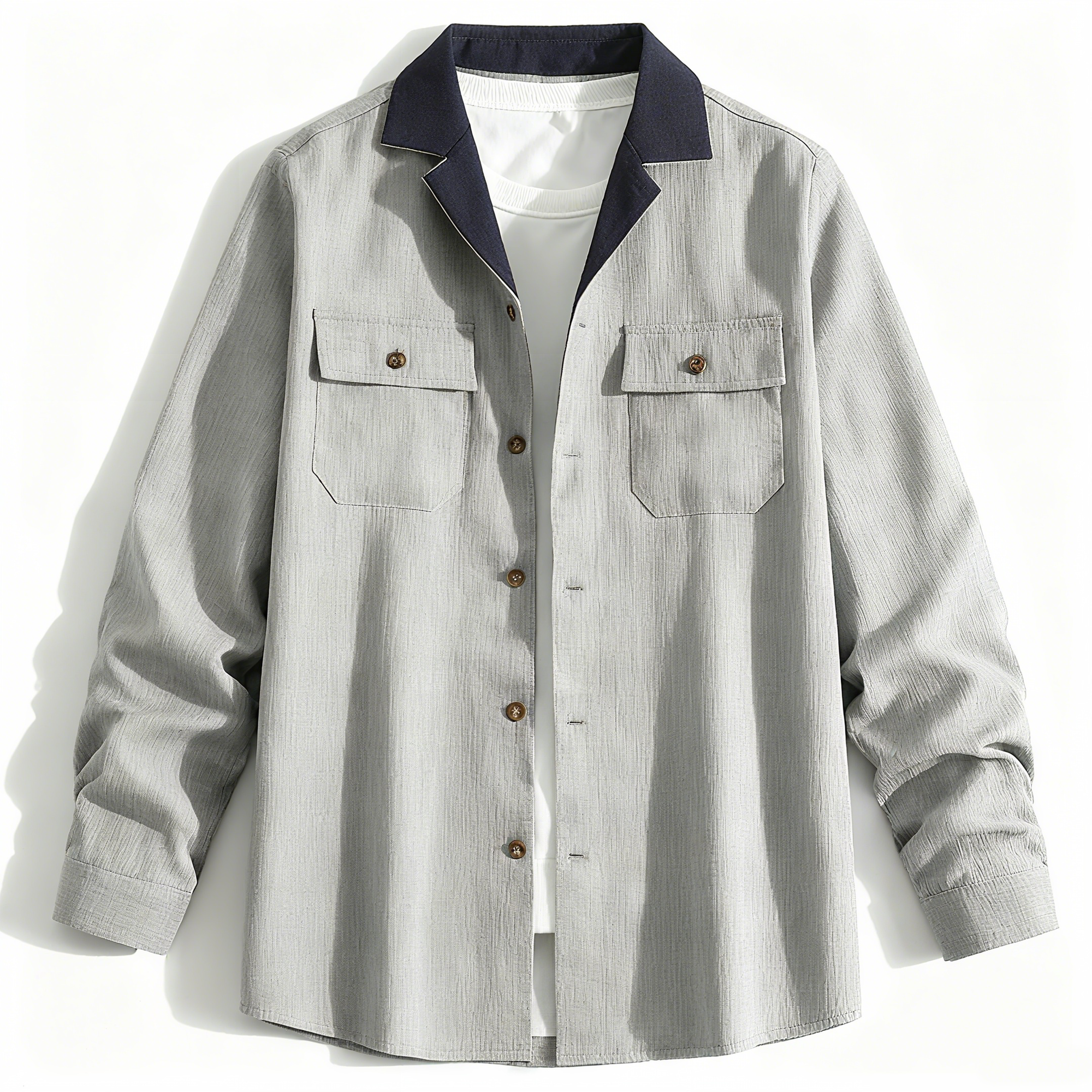 Men's Casual Shirt & Pants Set - Urban Leisure Coordination with Stylish Comfort for Daily Wear