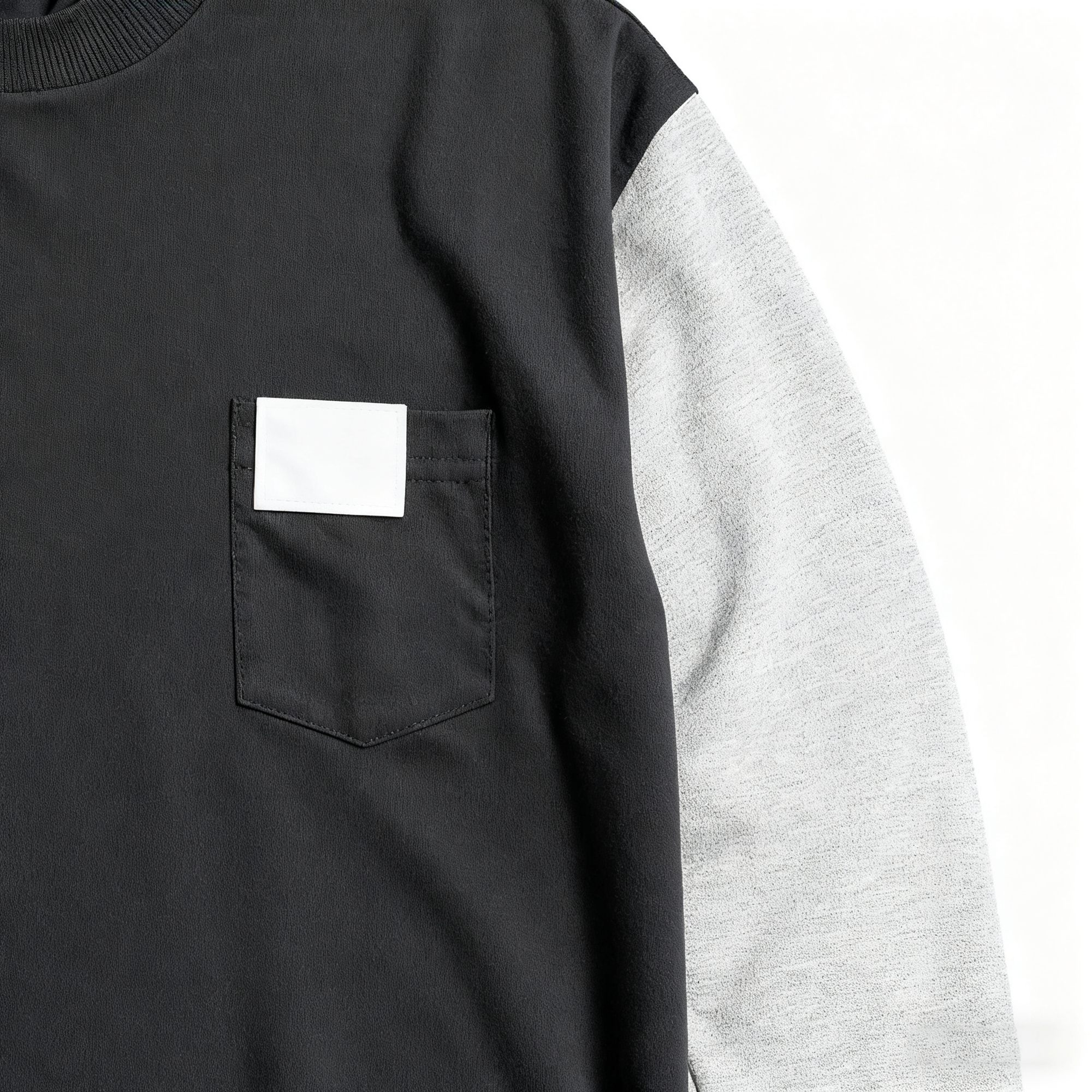 100% Cotton Color-Block Crew Neck Sweatshirt: Modern Minimalism & Comfort