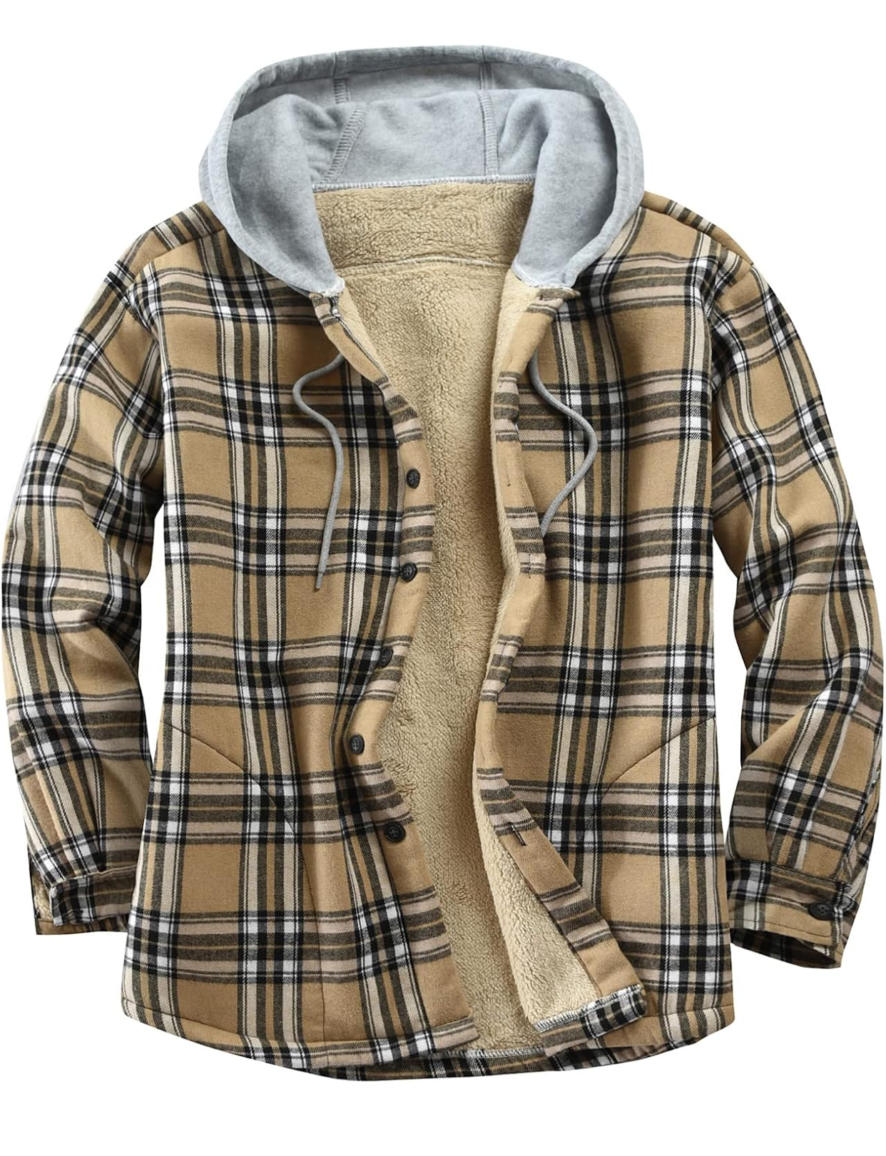 Men's Plaid Hooded Coat - Retro Aesthetics & Cozy Comfort for Effortless Casual Styling