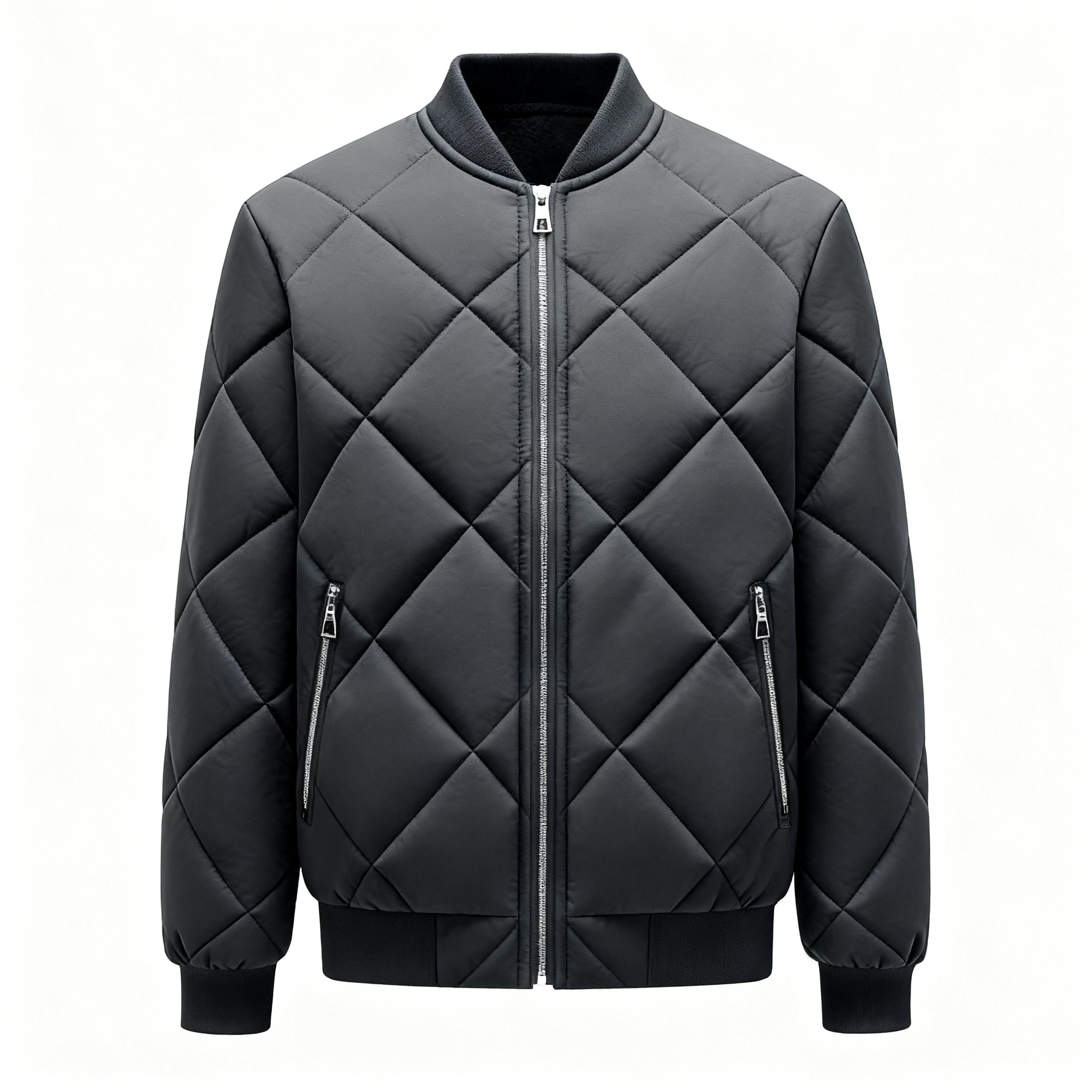 Men's Quilted Bomber Jacket - Stay Stylish & Warm This Season