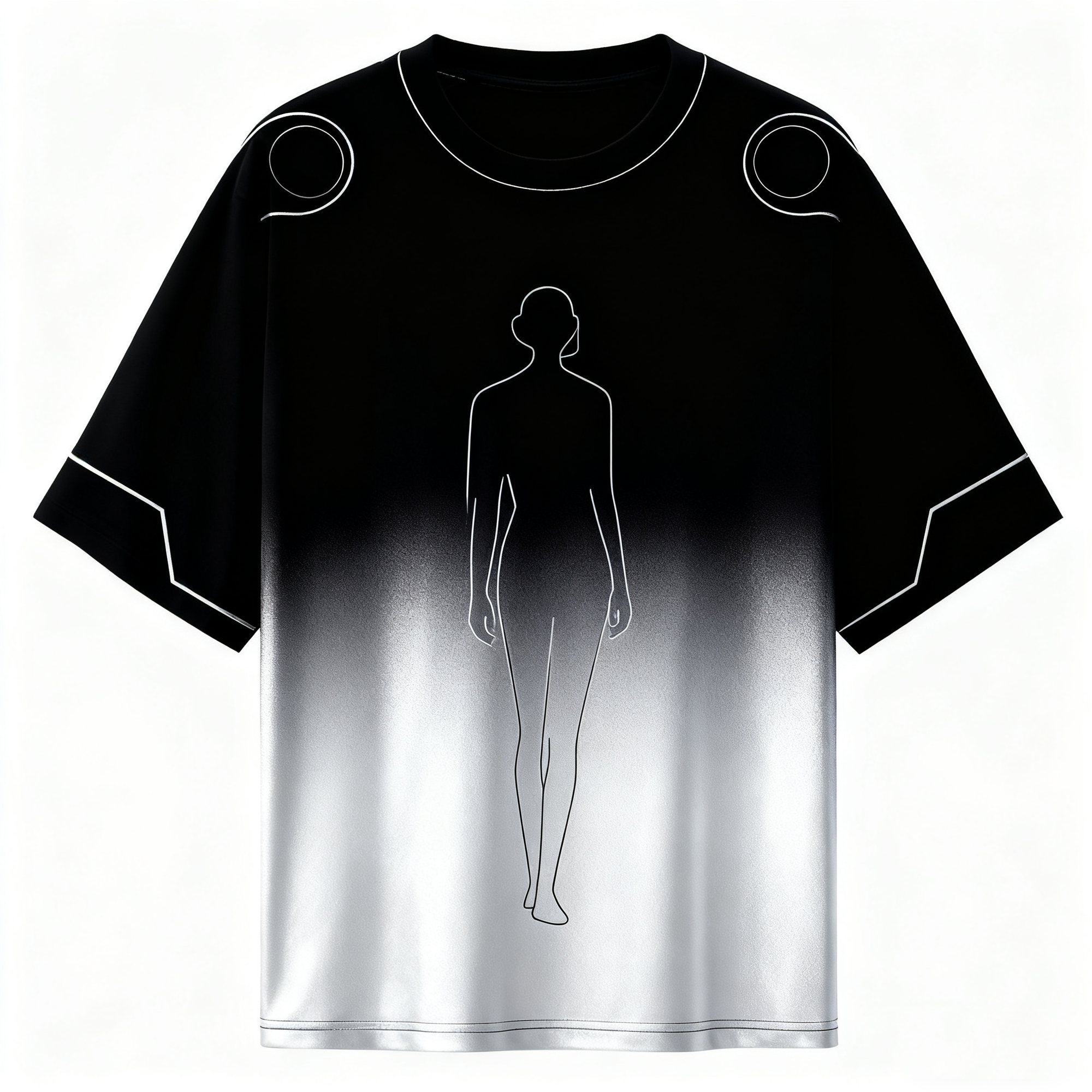Men's Street Art Gradient T-Shirt: Futuristic Design & Comfort for Urban Fashion Enthusiasts