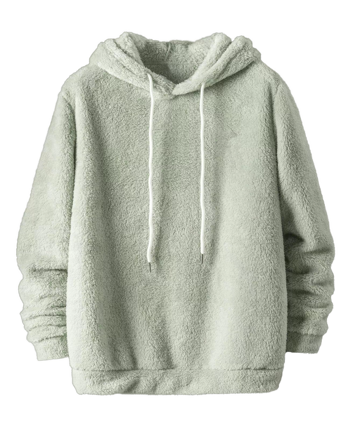 Men's Light Gray Fuzzy Hoodie - Ultimate Comfort & Cozy Style for Chilly Days