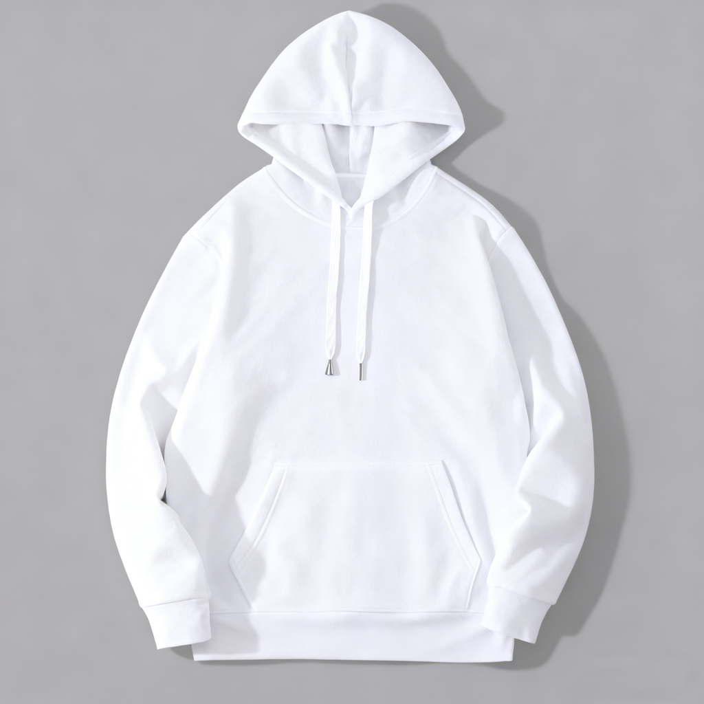 Men's Classic White Hoodie - Timeless Comfort & Versatility for Every Occasion