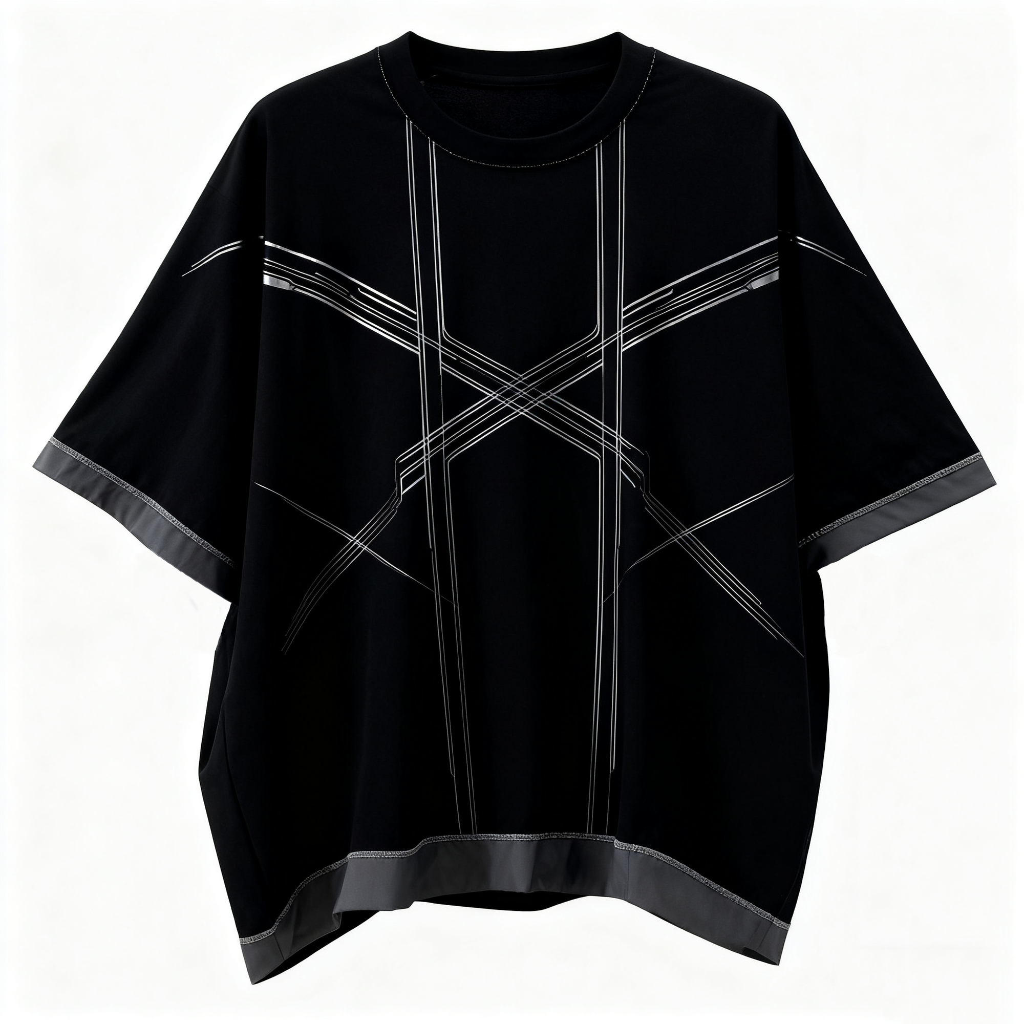 Product Introduction: Men's Oversized Tech-Inspired Graphic T-Shirt – Elevate Your Street Style