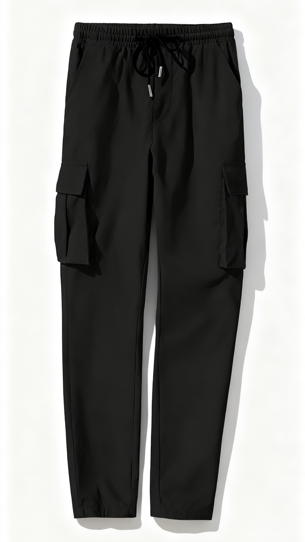 Men's Black Cargo Sweatpants - Sporty Style Meets Ultimate Comfort for Daily Wear & Active Lifestyles