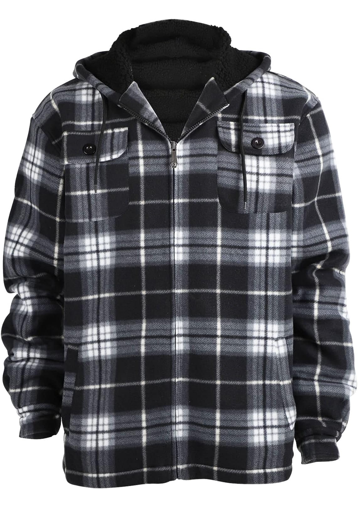 Men's Plaid Hooded Wool-Blend Jacket - Embrace Casual Style with Cozy Warmth for Every Adventure