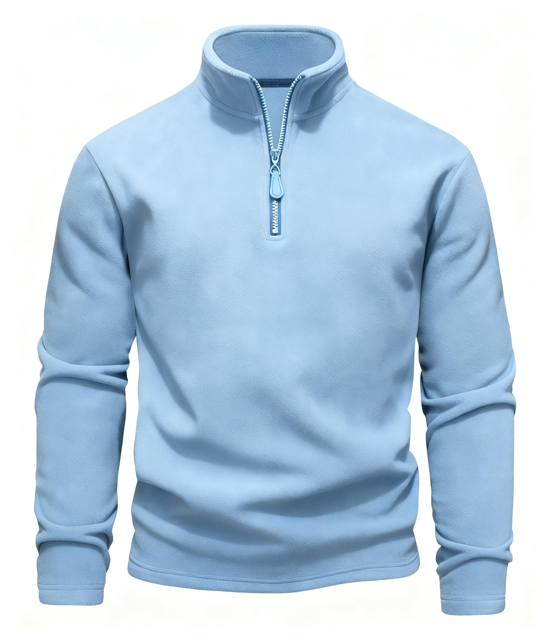 Men's Quarter-Zip Fleece Pullover: Business Casual Elegance Meets Cozy Comfort for the Modern Gentleman
