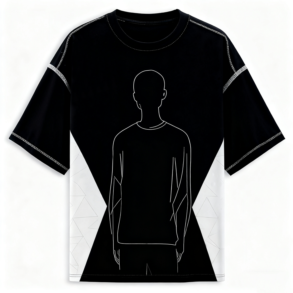 Men's Artistic Graphic T-Shirt - Modern Street Style with Bold Visual Impact
