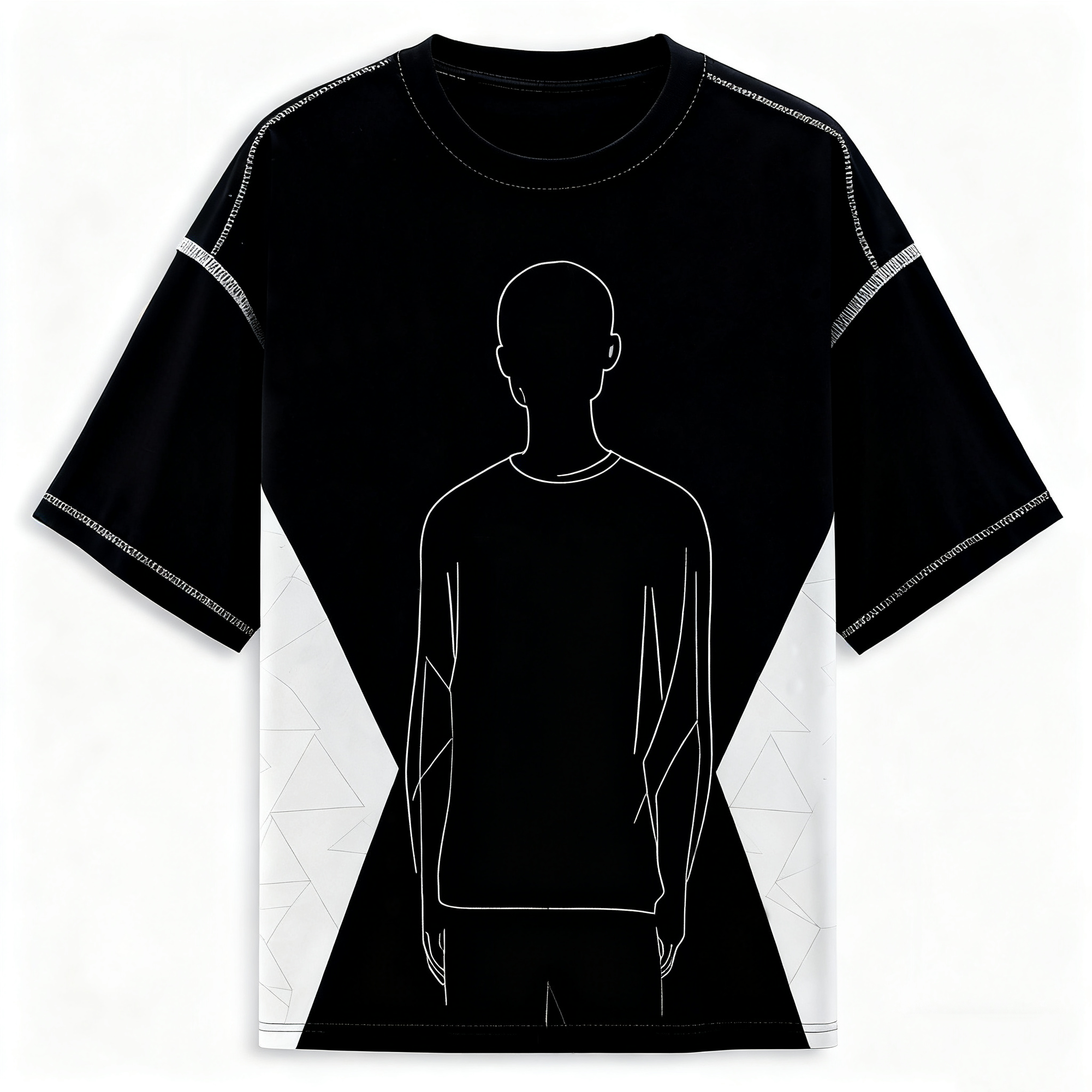 Men's Artistic Graphic T-Shirt - Modern Street Style with Bold Visual Impact