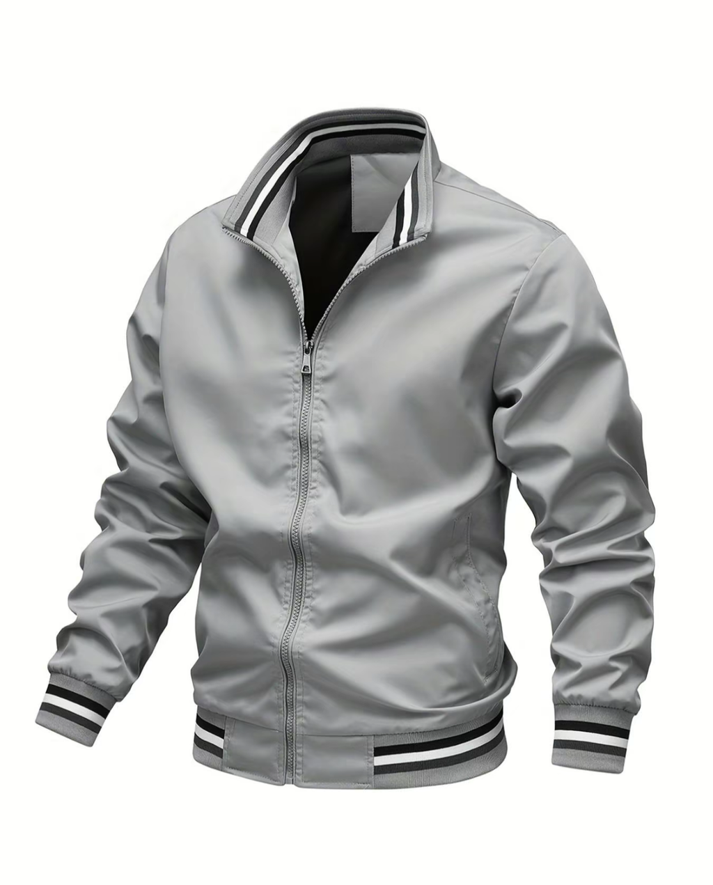 Men's Sporty Bomber Jacket - Retro Athletic Style & Versatile Comfort for Active Lifestyles