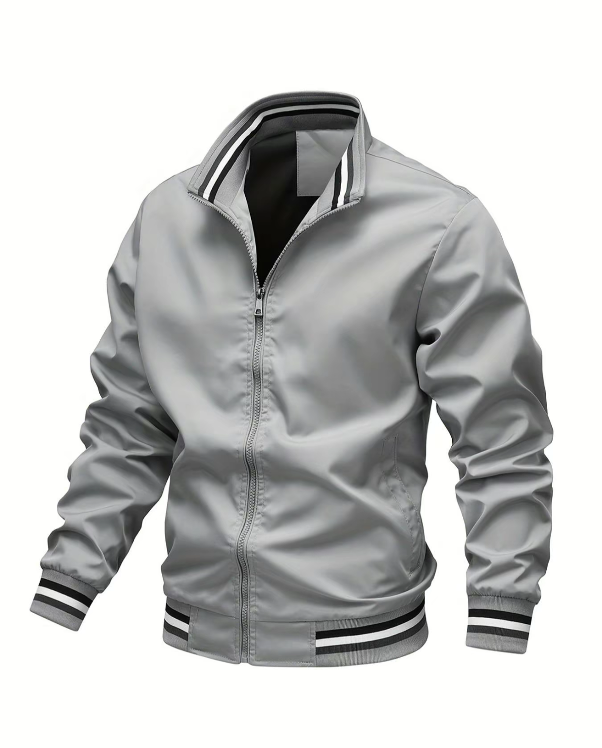 Men's Sporty Bomber Jacket - Retro Athletic Style & Versatile Comfort for Active Lifestyles