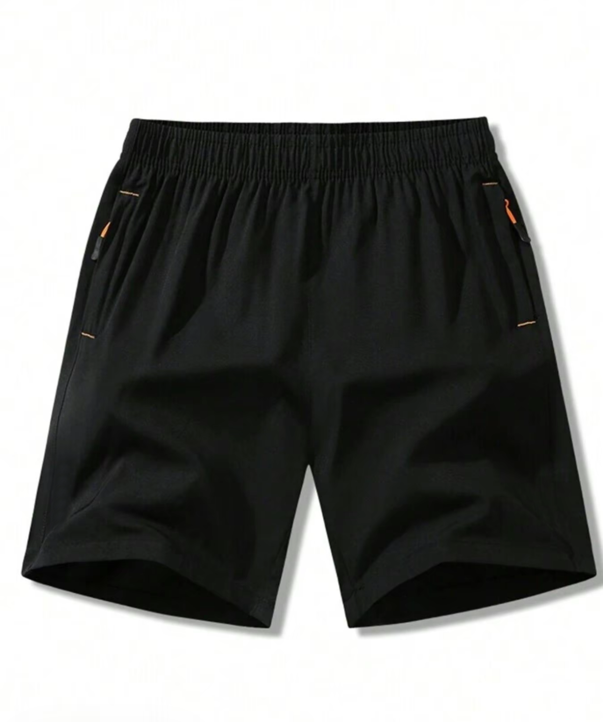 Men's Black Athletic Shorts with Zipper Pockets - Versatile Performance Shorts for Workout, Running, Gym & Casual Daily Wear