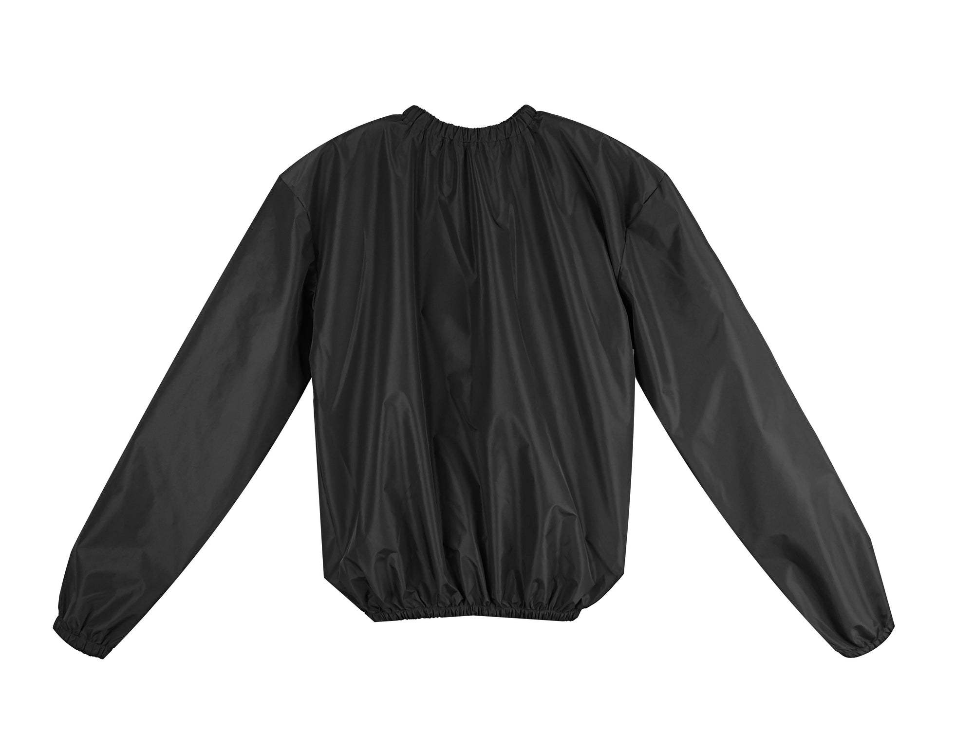 Men's Black Polyester Sauna Suit - Long - Sleeve Sweat - Inducing Workout Jacket