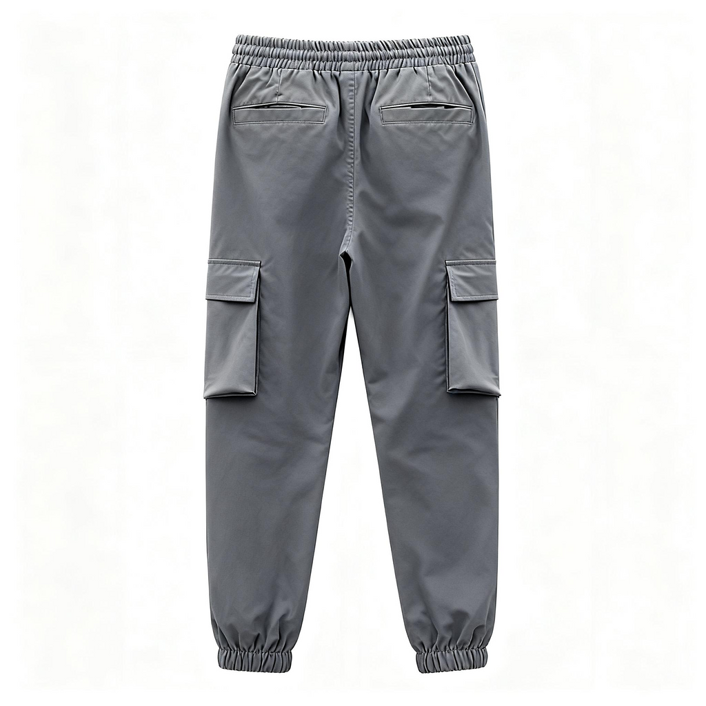 Men's Grey Casual Set - Jacket & Cargo Pants Combo for Effortless Street Style & Daily Comfort