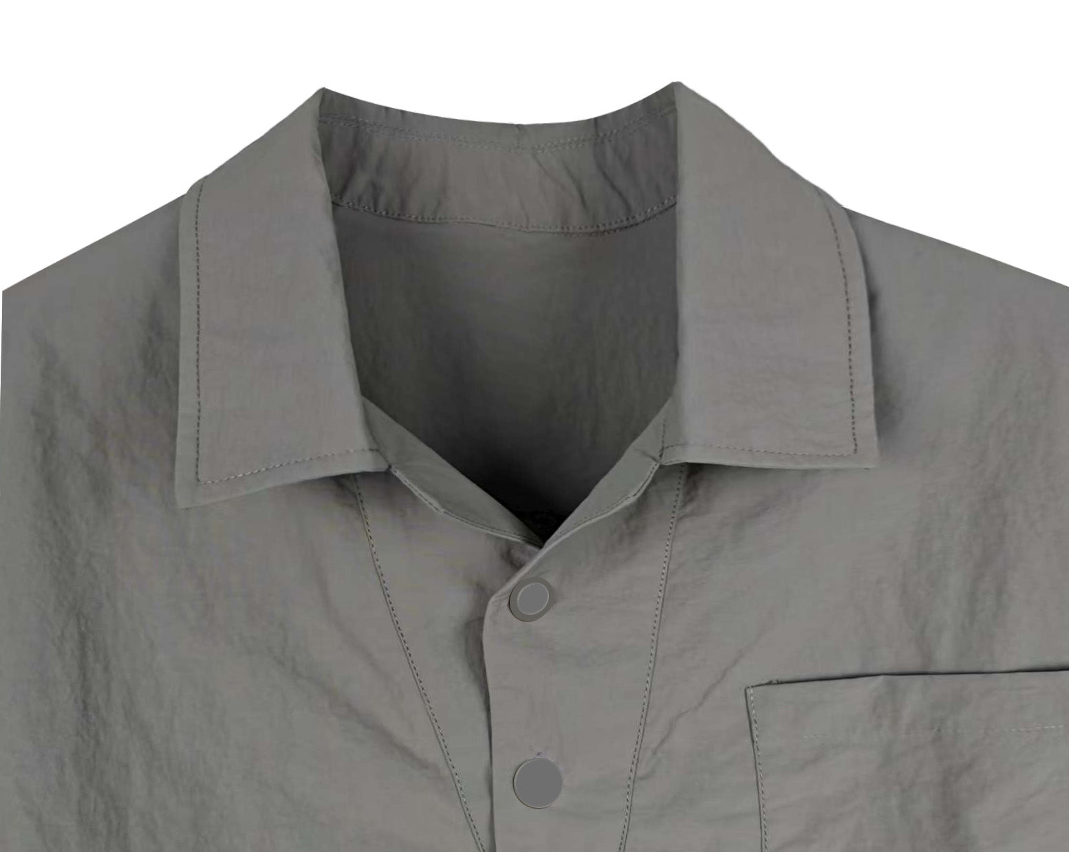Men's Relaxed Fit Short Sleeve Polo Shirt - 100% Nylon Lightweight Half-Button Collared Top with Chest Pocket for Casual Daily Wear