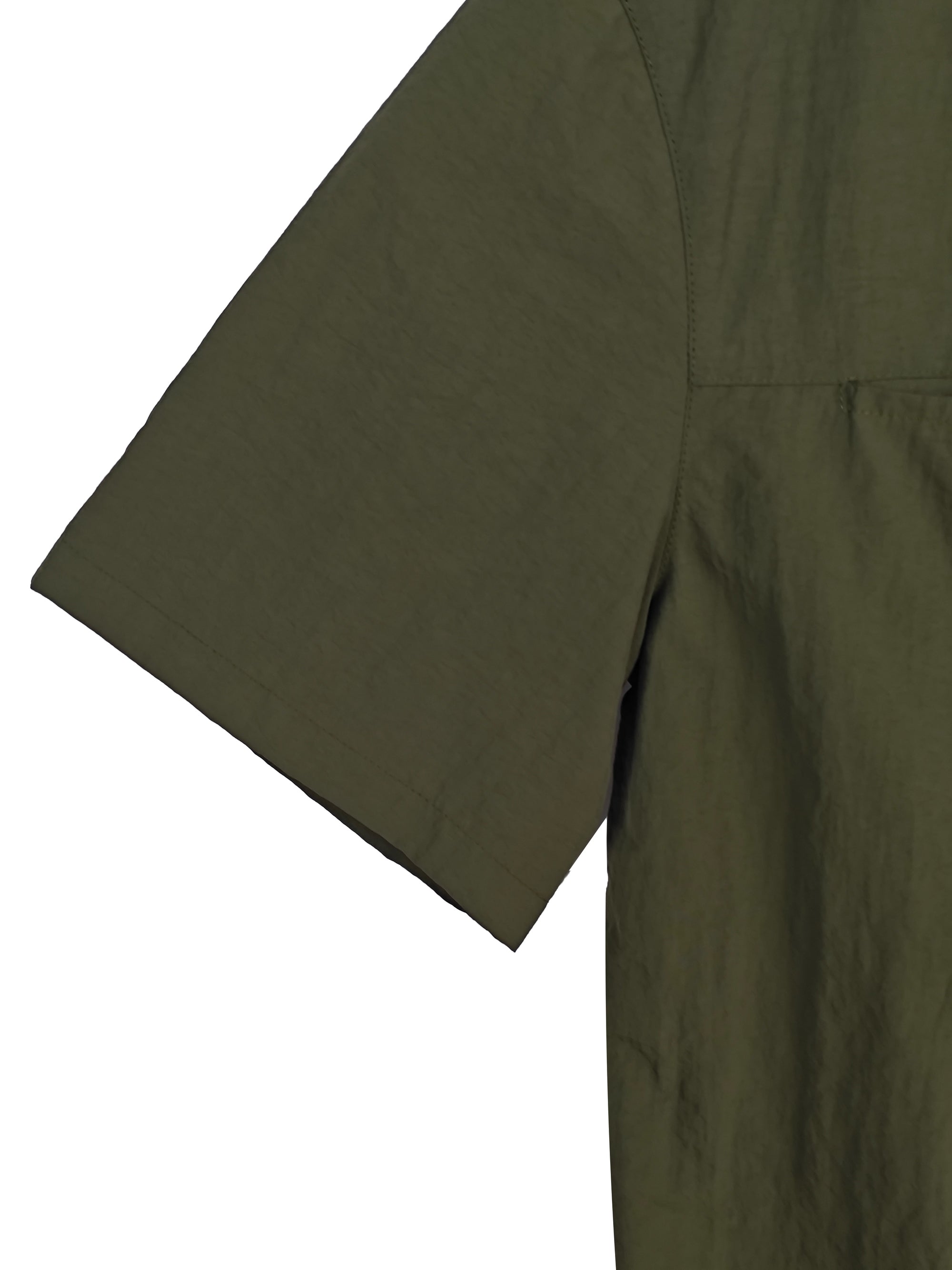 Men's Relaxed Fit 77% Nylon 23% Spandex Short Sleeve Shirt - Collared Casual Top with Angled Chest Pockets