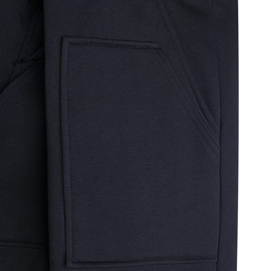 Men's Black Polyester Straight-Leg Sweatpants - Elastic Waist Casual Lounge Pants