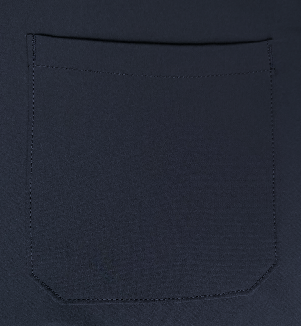 Men’s Elastic - Waist Cargo Pants with Drawstring - 92% Polyester 8% Spandex, Navy Blue Casual Multi - Pocket Trousers