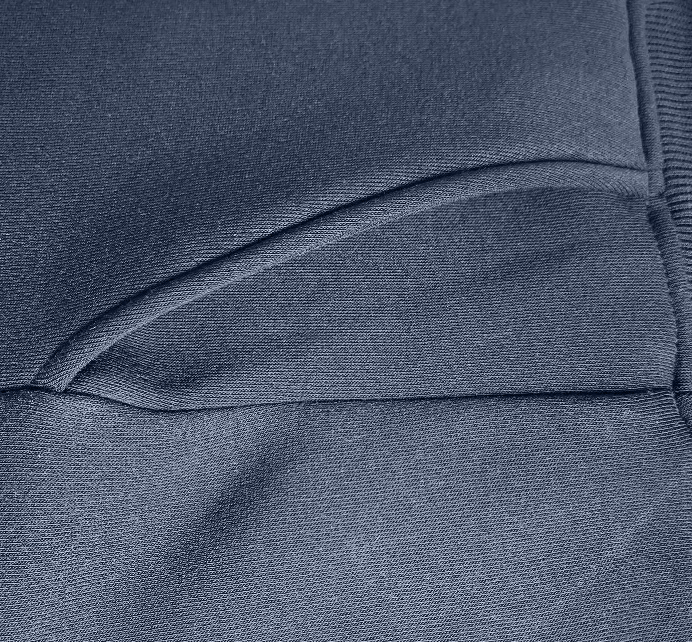 Men's Navy Blue Polyester Hoodie - Classic Pullover with Kangaroo Pocket