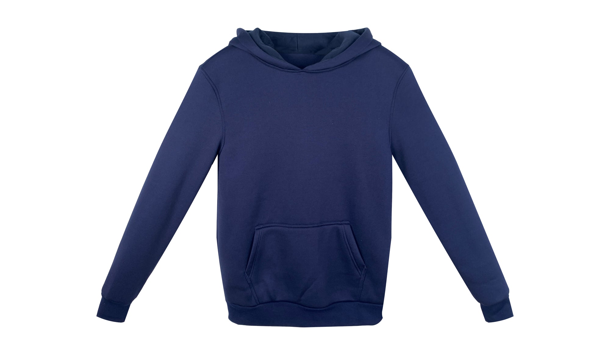 Men's Classic Solid - Color Hoodie - 100% Polyester, Navy Blue Casual Long - Sleeve Pullover