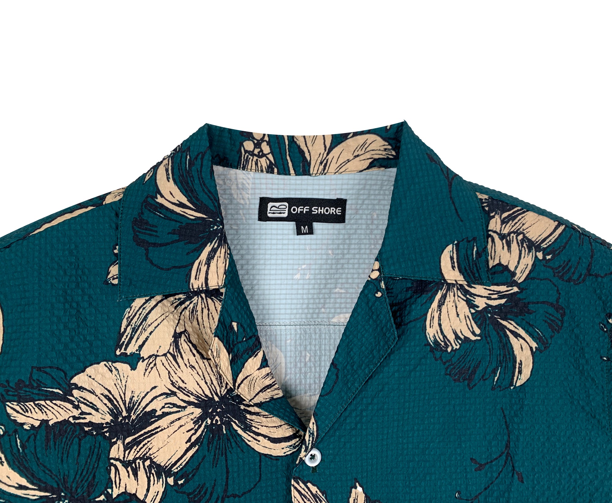 Men's Relaxed Fit 100% Nylon Floral Print Camp Collar Short Sleeve Shirt - Hawaiian Beach Vacation Casual Shirt