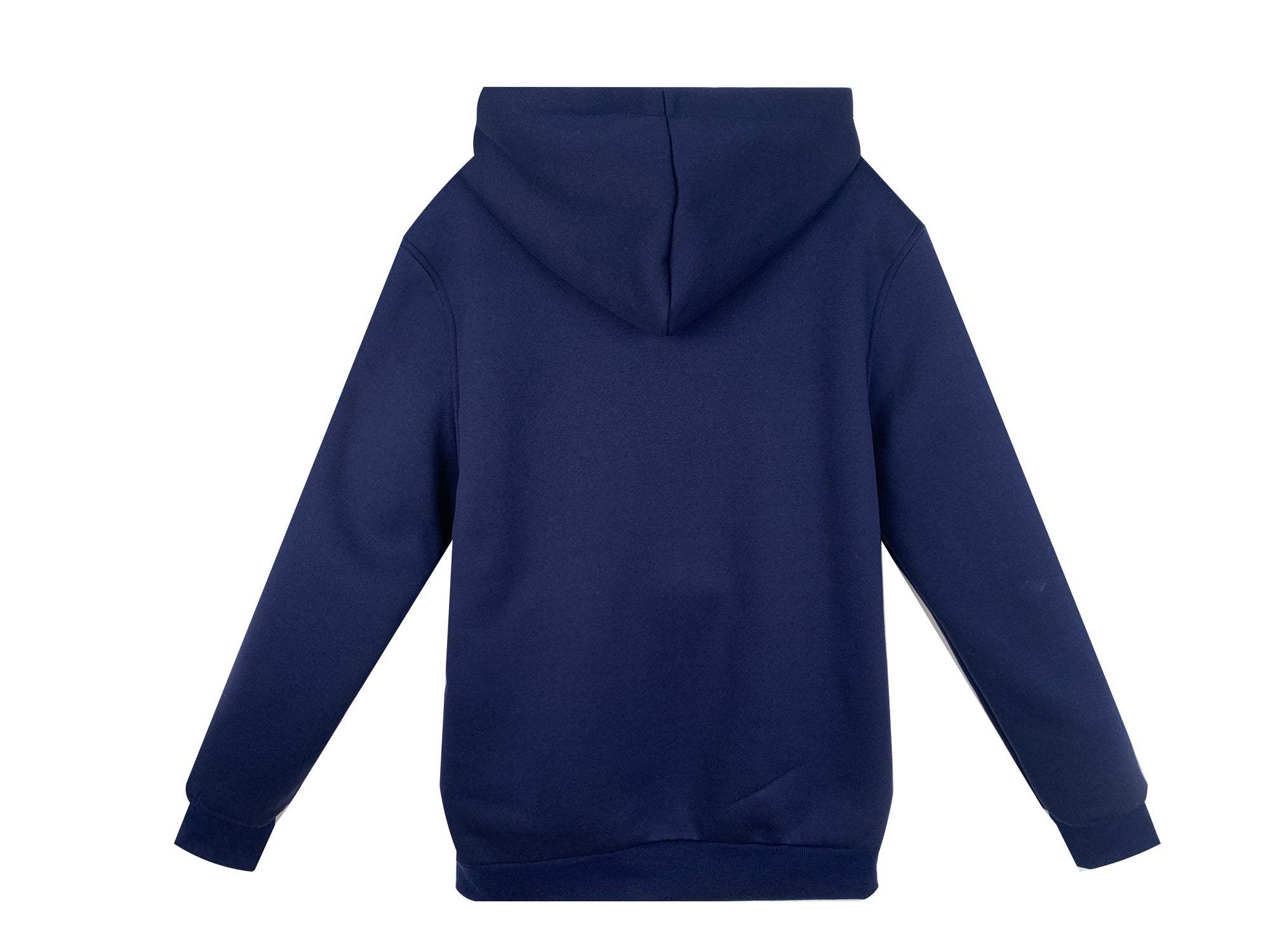 Men's Navy Blue Full - Zip Polyester Hoodie - Classic Casual Long - Sleeve Jacket