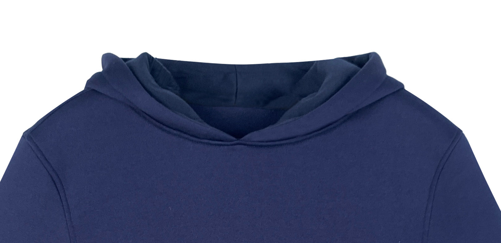 Men's Classic Solid - Color Hoodie - 100% Polyester, Navy Blue Casual Long - Sleeve Pullover