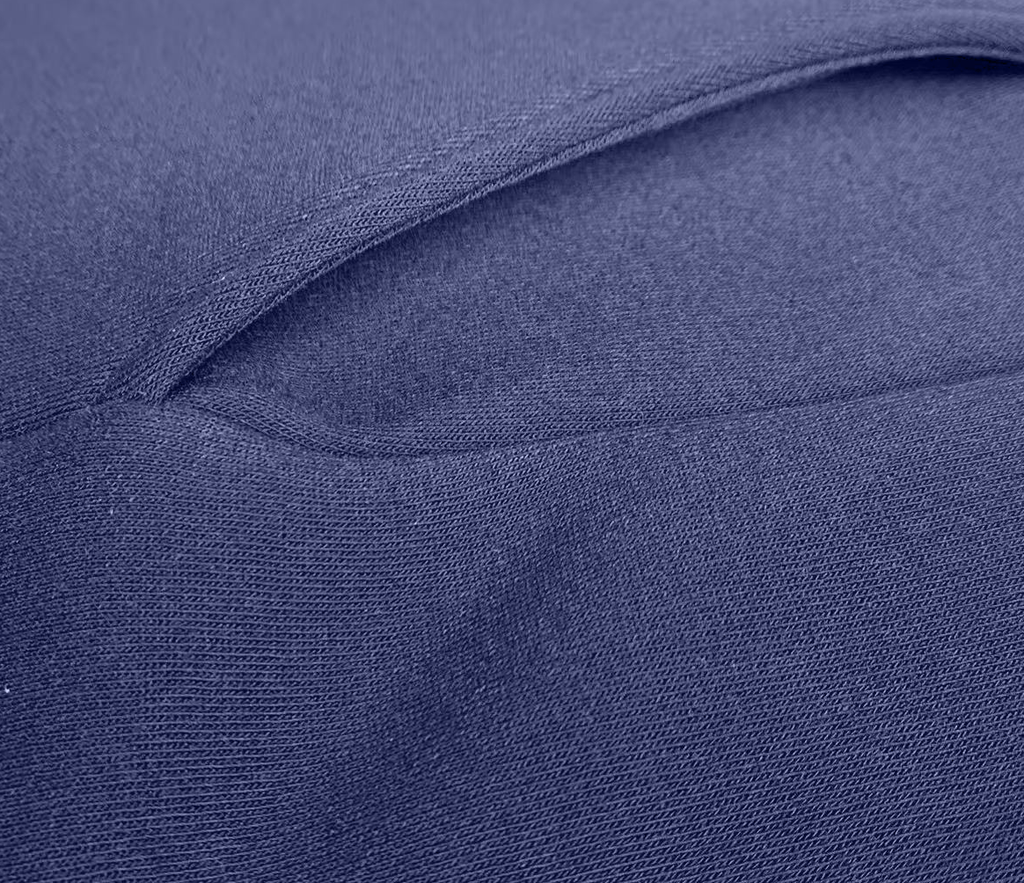 Men's Classic Solid - Color Hoodie - 100% Polyester, Navy Blue Casual Long - Sleeve Pullover
