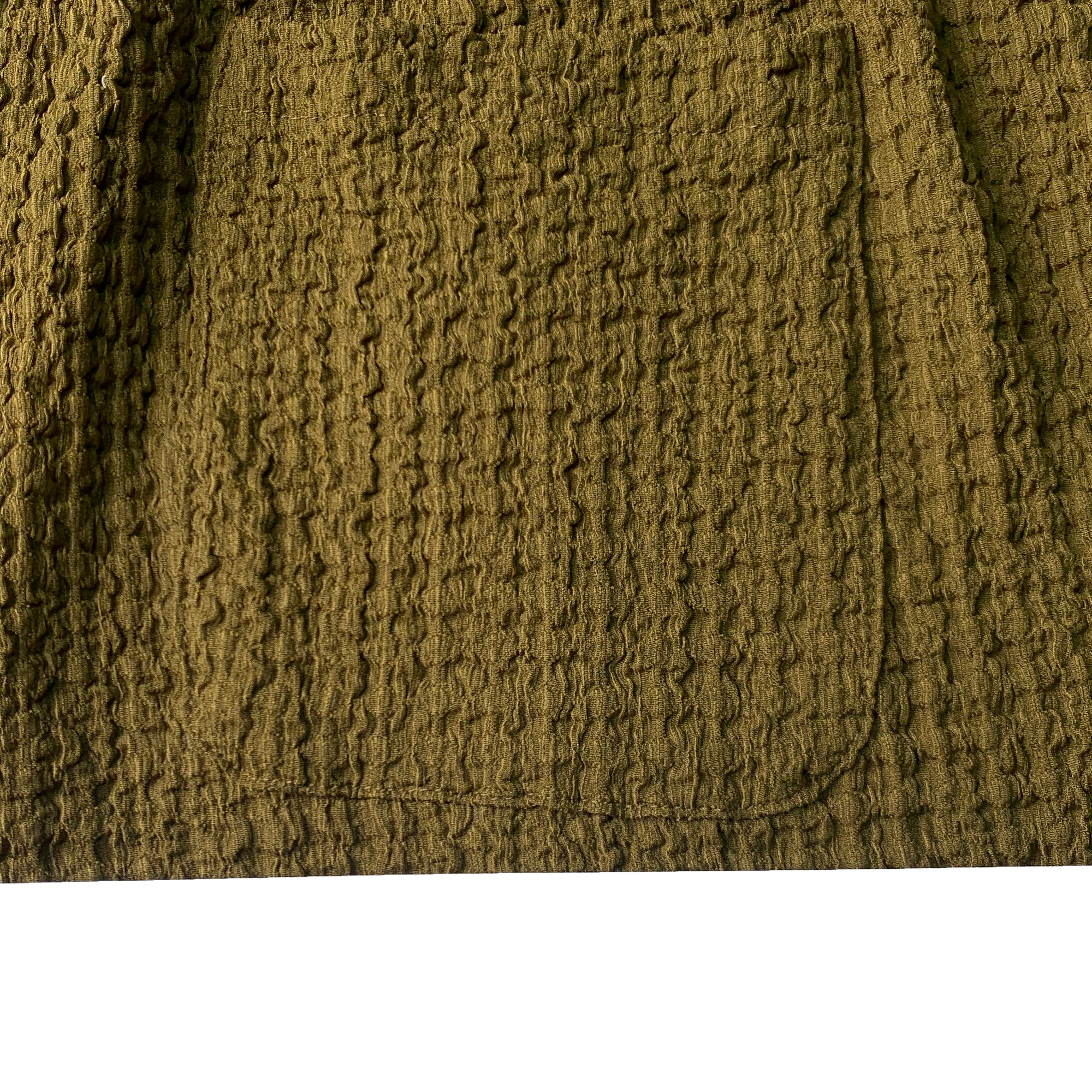 Men's Textured Drawstring Shorts - 95% Polyester 5% Spandex, Mustard Yellow Casual Summer Shorts