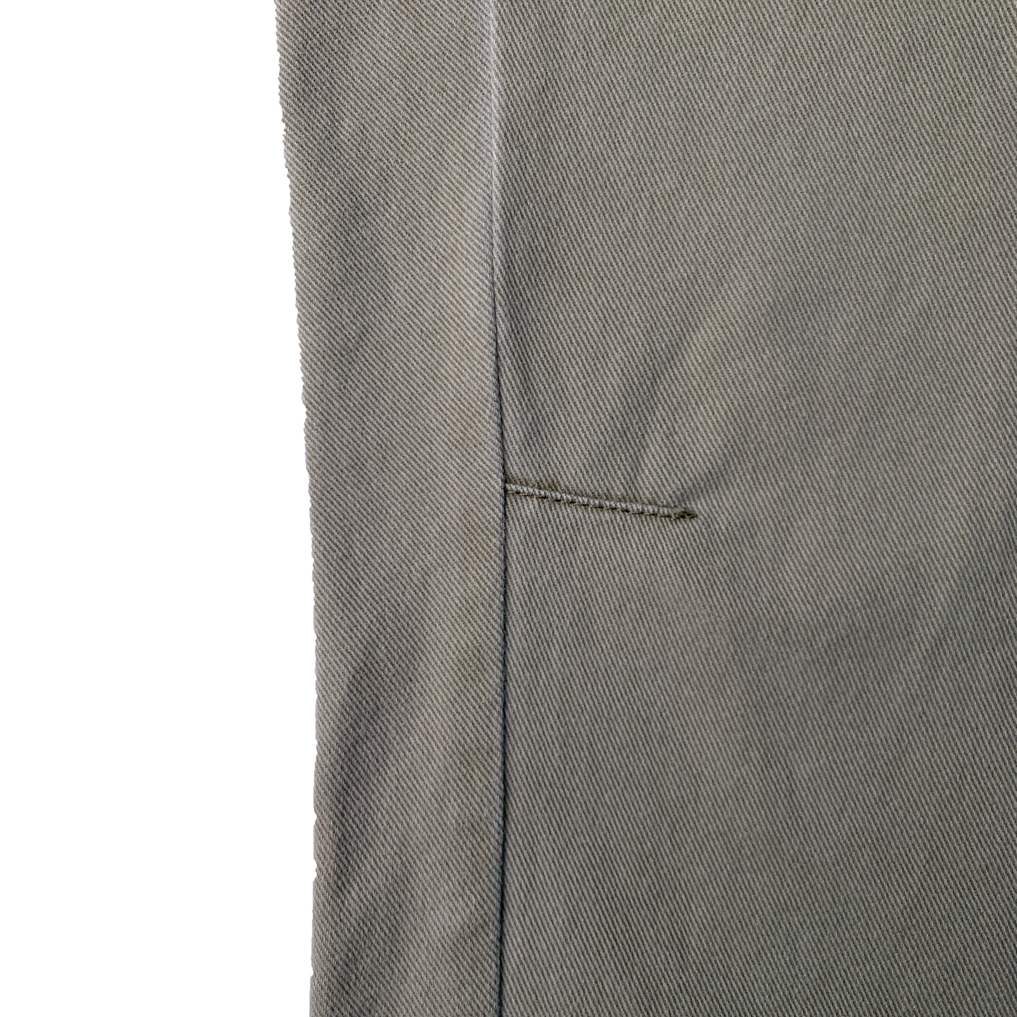 Men's Relaxed Fit Cotton Drawstring Trousers - Olive Green Casual Everyday Pants