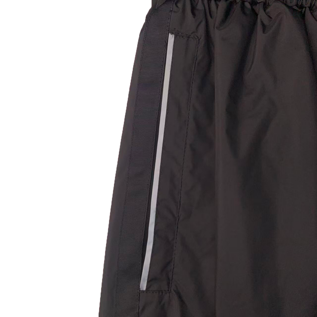 Men's 100% Polyester Sauna Sweat Joggers with Elastic Waist & Reflective Stripes