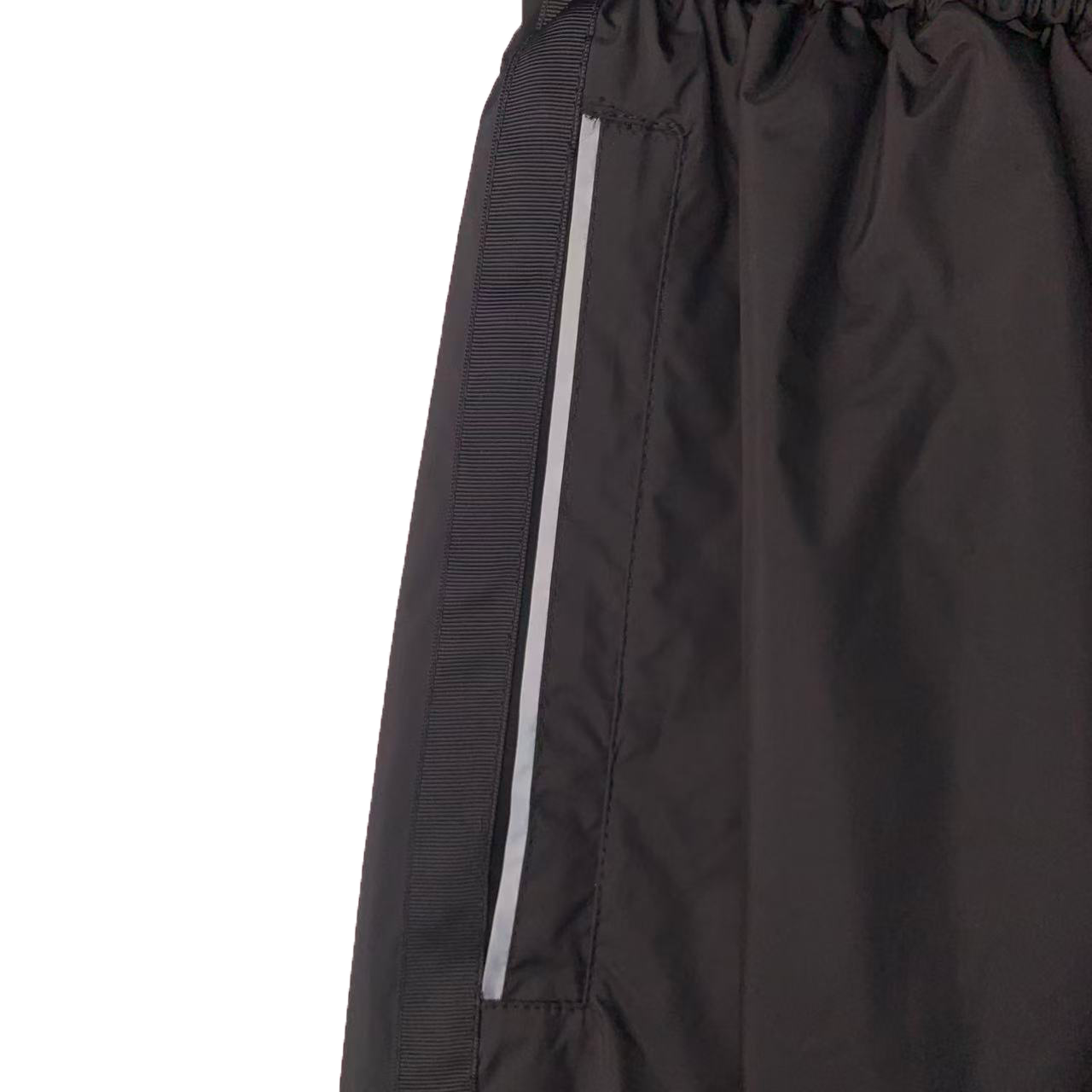 Men's 100% Polyester Sauna Sweat Joggers with Elastic Waist & Reflective Stripes