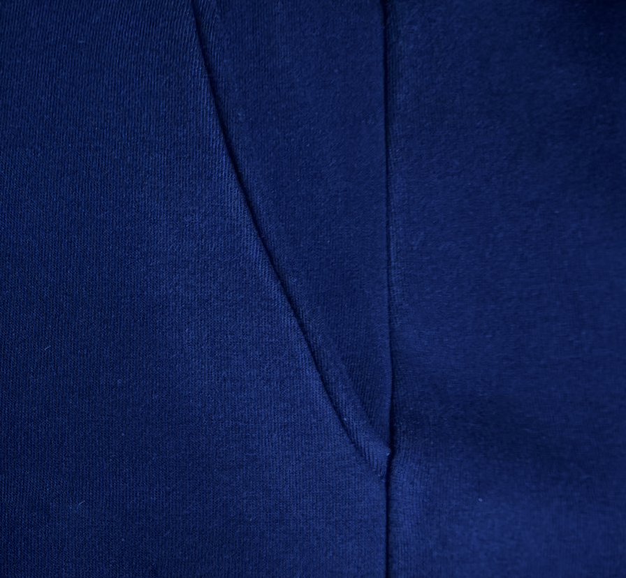 Men’s Half - Zip Hoodie - 100% Polyester Navy Blue Casual Long - Sleeve Pullover