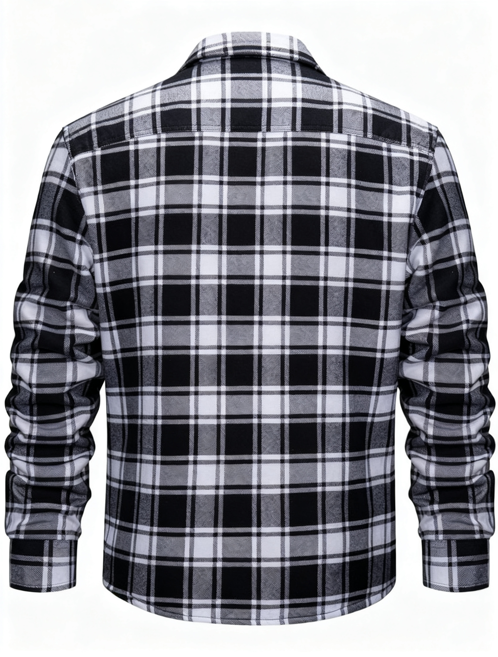 Men's Plaid Fleece-Lined Shirt Jacket - Casual Style Meets Cozy Warmth for Everyday Wear