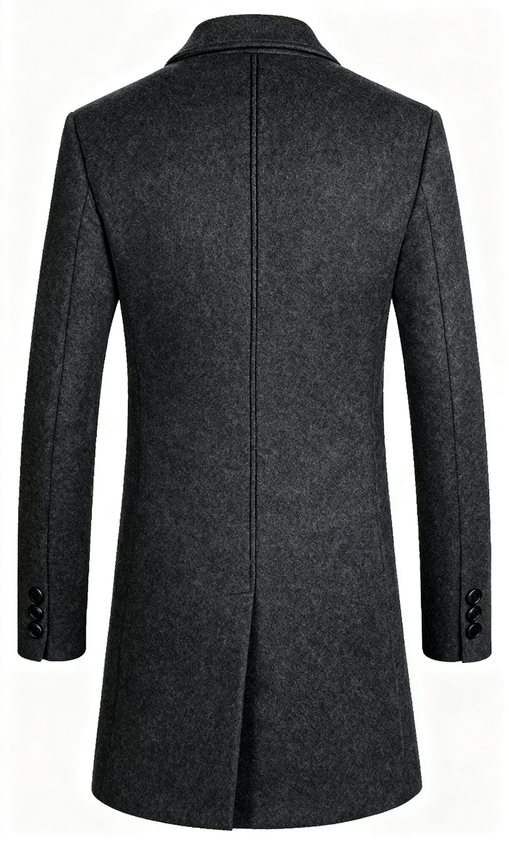 Charcoal Gray Wool-Blend Trench Coat: Timeless Sophistication & Season-Defying Versatility
