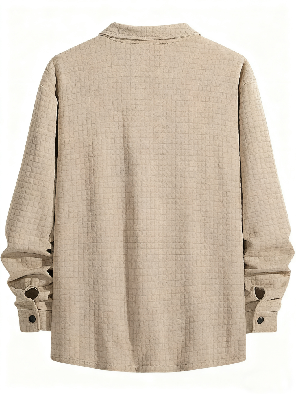 Men's Quilted Shirt Jacket - Oversized Casual Shacket with Pocket Details for Urban Style & Leisure Comfort