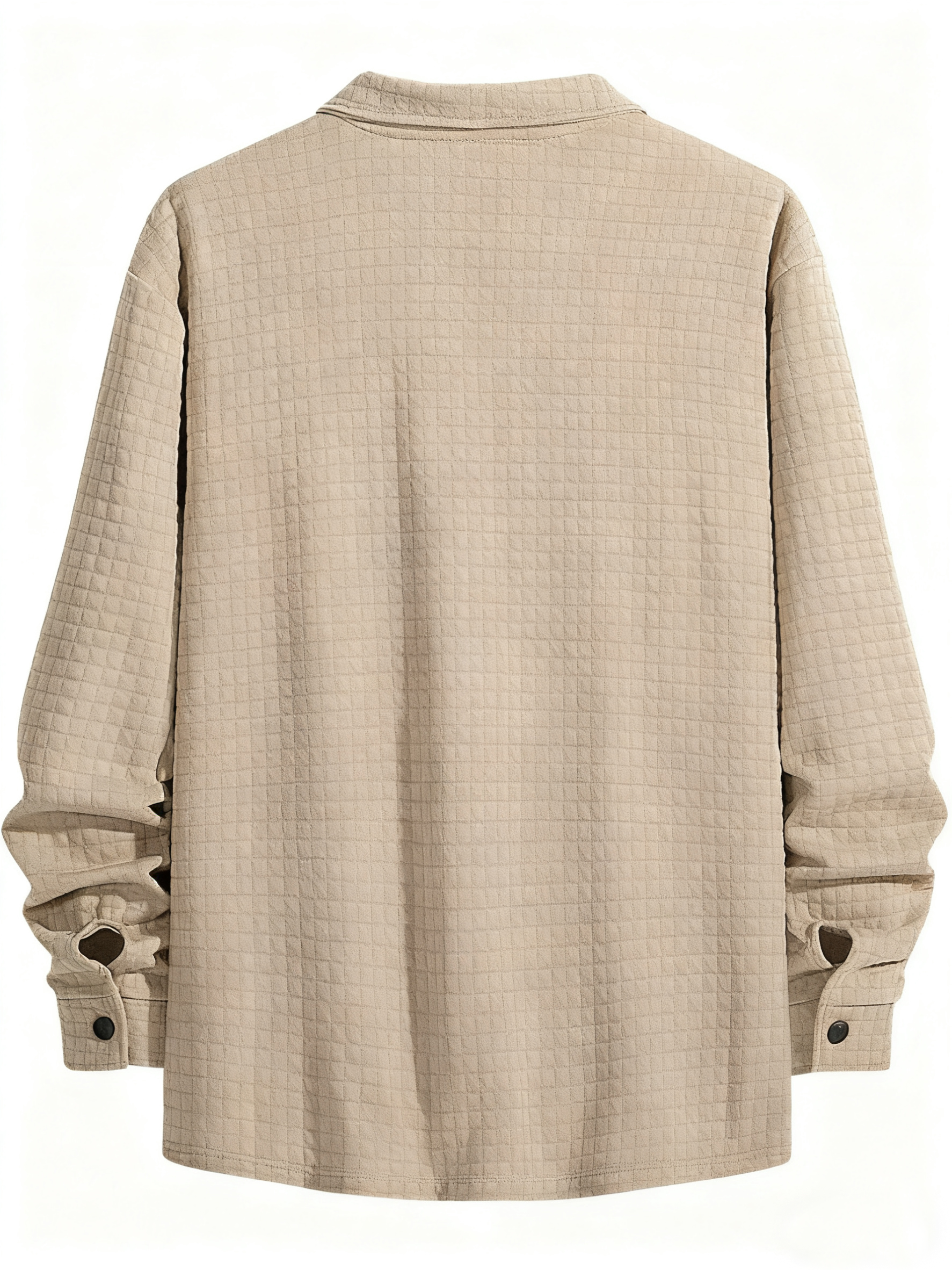 Men's Quilted Shirt Jacket - Oversized Casual Shacket with Pocket Details for Urban Style & Leisure Comfort