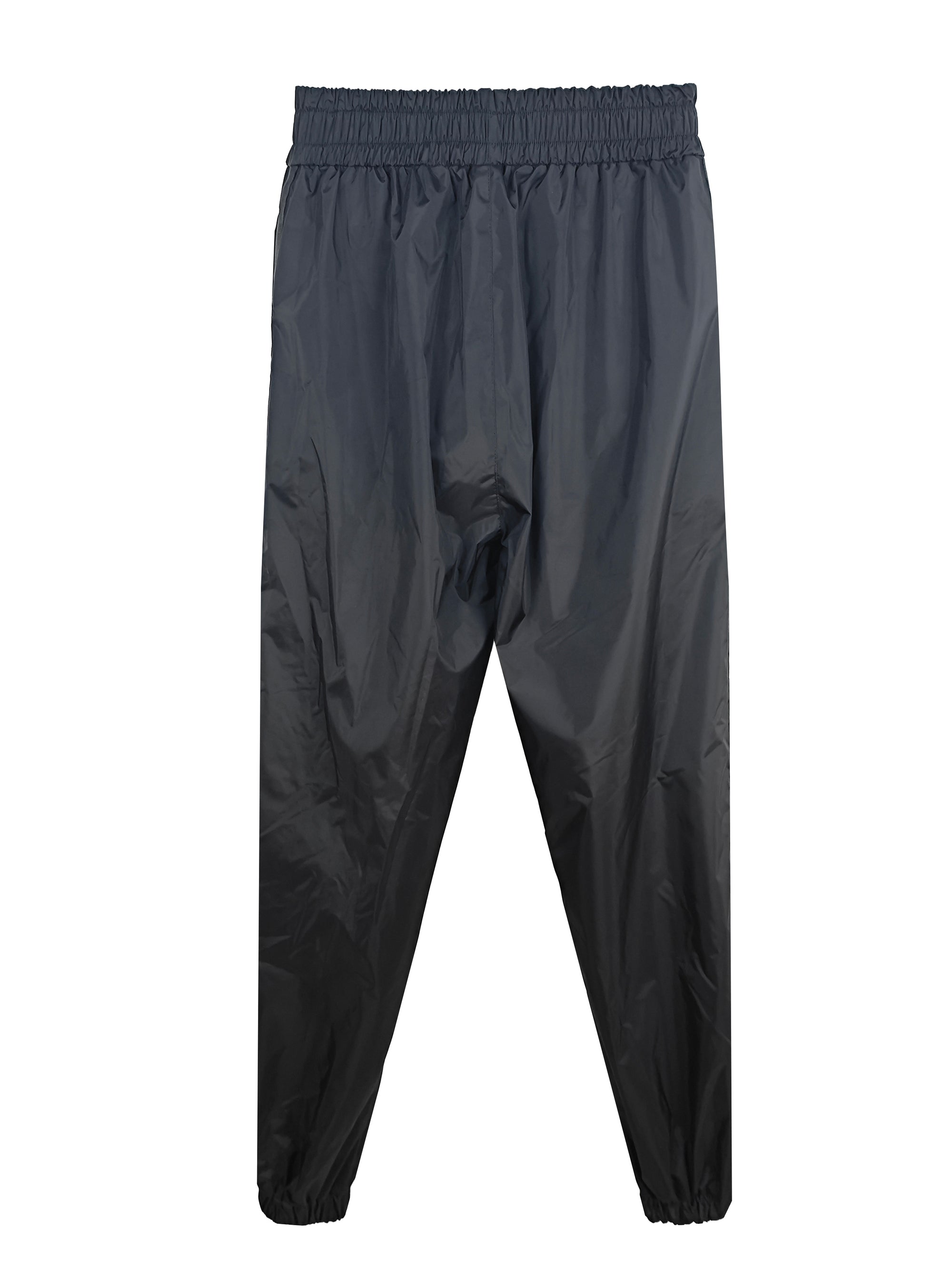 Men's 100% Polyester Sauna Sweat Joggers with Elastic Waist & Reflective Stripes
