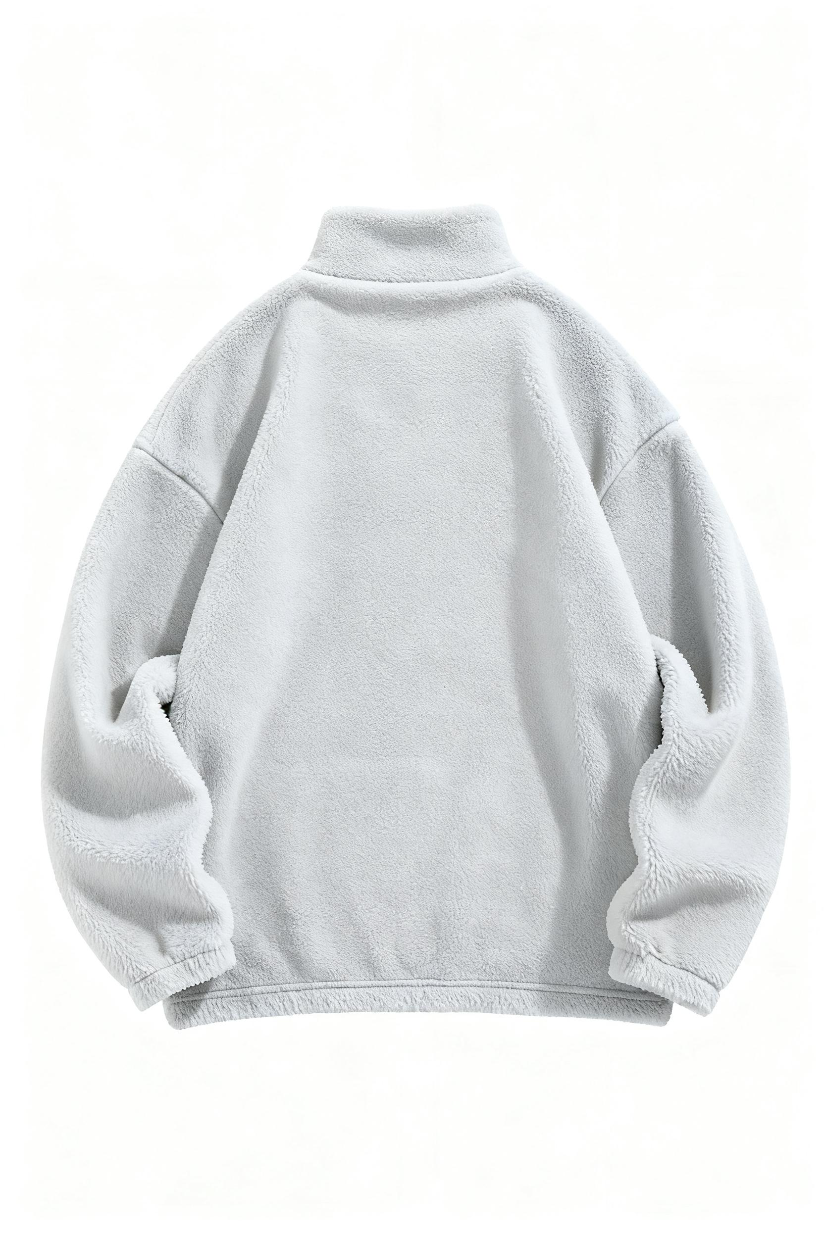 Men's Plush Half-Zip Pullover - Cozy Comfort & Street Style for Chill Days