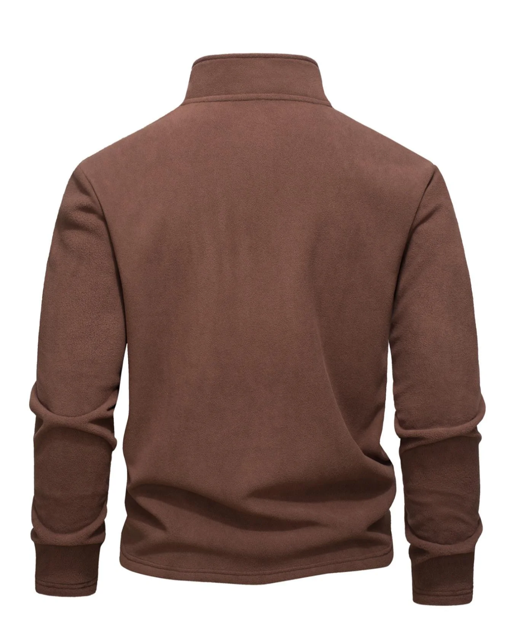 Men's Brown Half-Zip Pullover - Elevate Business Casual with Comfort & Sophistication