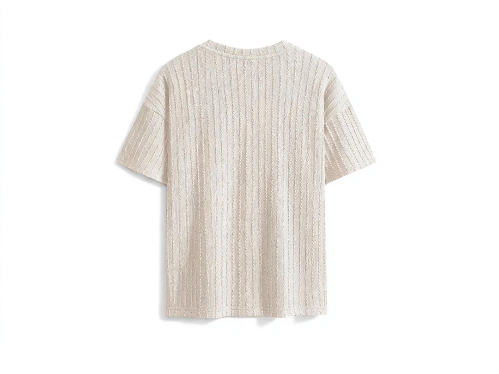 Men's Textured Knit Short-Sleeve T-Shirt: Elevated Casual Style with Timeless Comfort for Modern Men