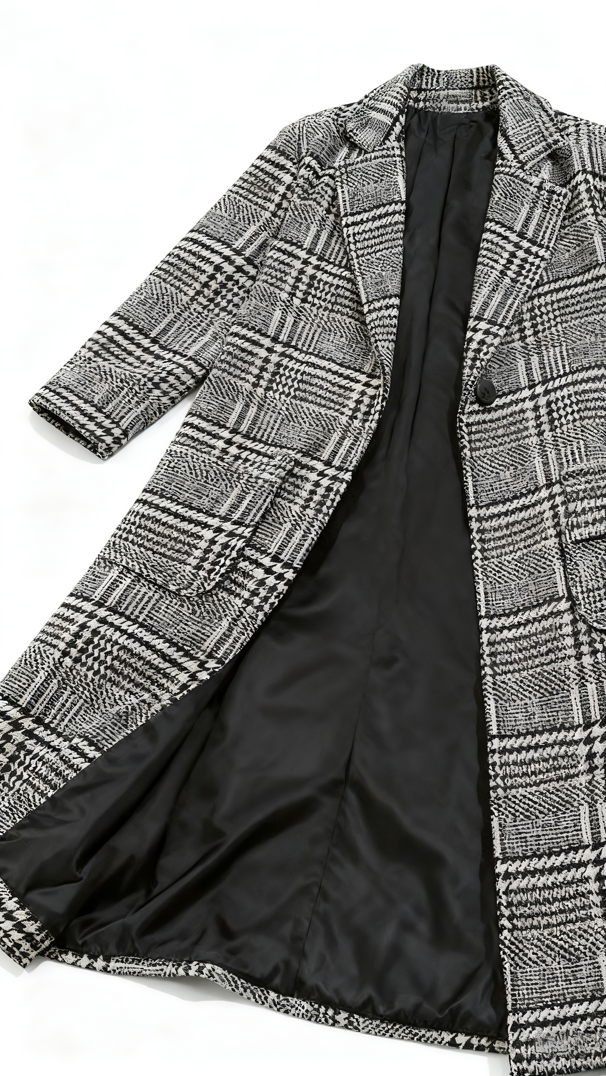 Men's Plaid Trench Coat - Timeless Sophistication & Modern Versatility for Every Occasion